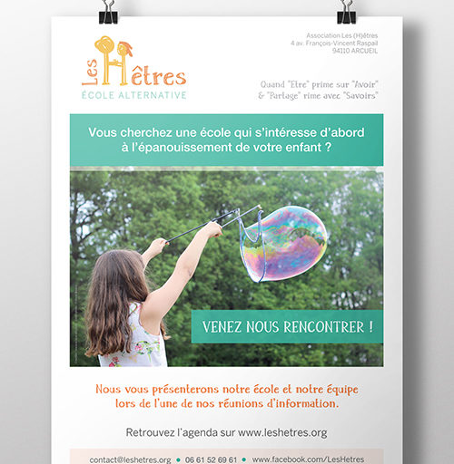 creation affiche ecole association