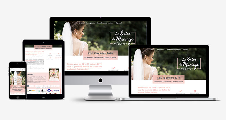 Création du site web pour le Salon du Mariage de l’est parisien